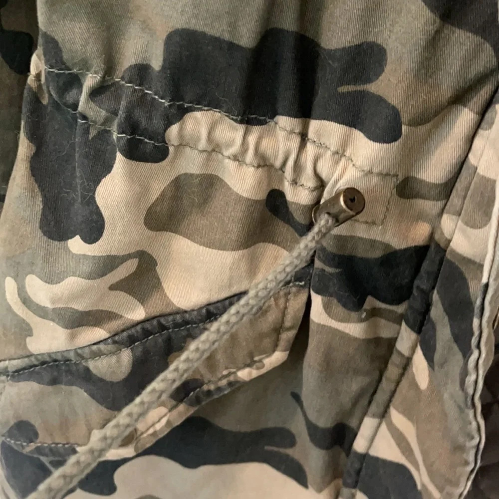 Ci Sono Camo Camouflage Military Utility Style Jacket Fleece Lining Medium - Picture 4 of 12